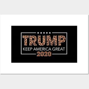 Trump 2020 Keep America Leopard For Wo Posters and Art